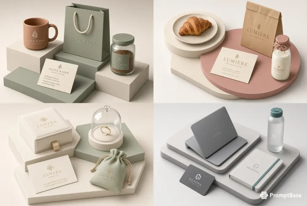 3D Brand Identity Mockup Generator