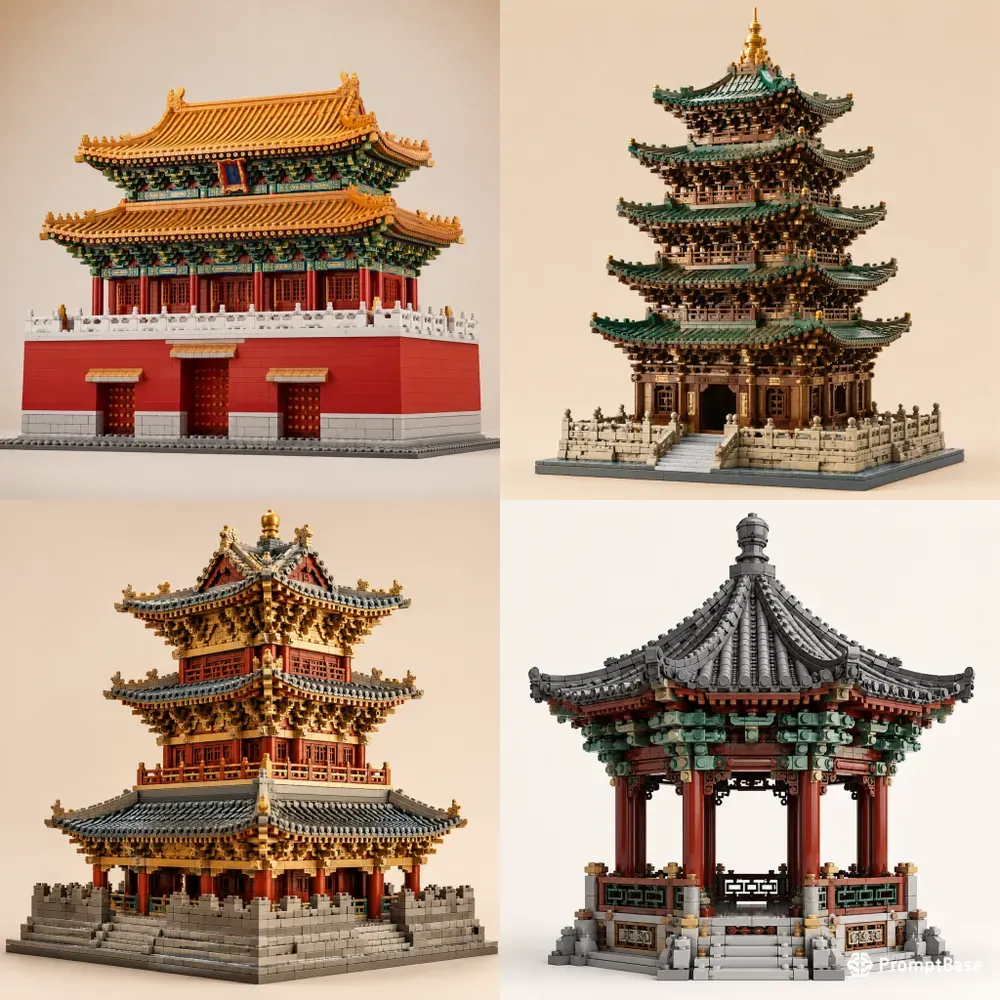 Chinese Bracket Architecture Legos
