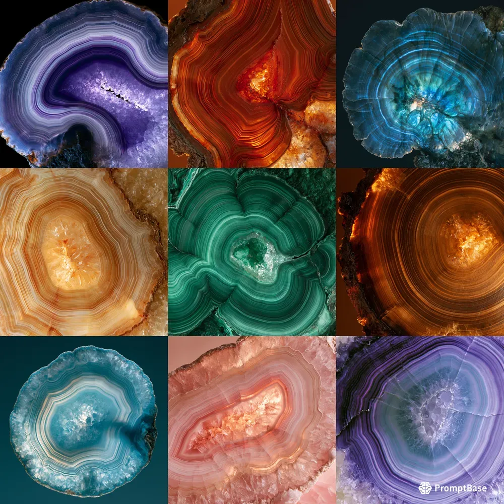 Backlit Geode Mineral Slice Art