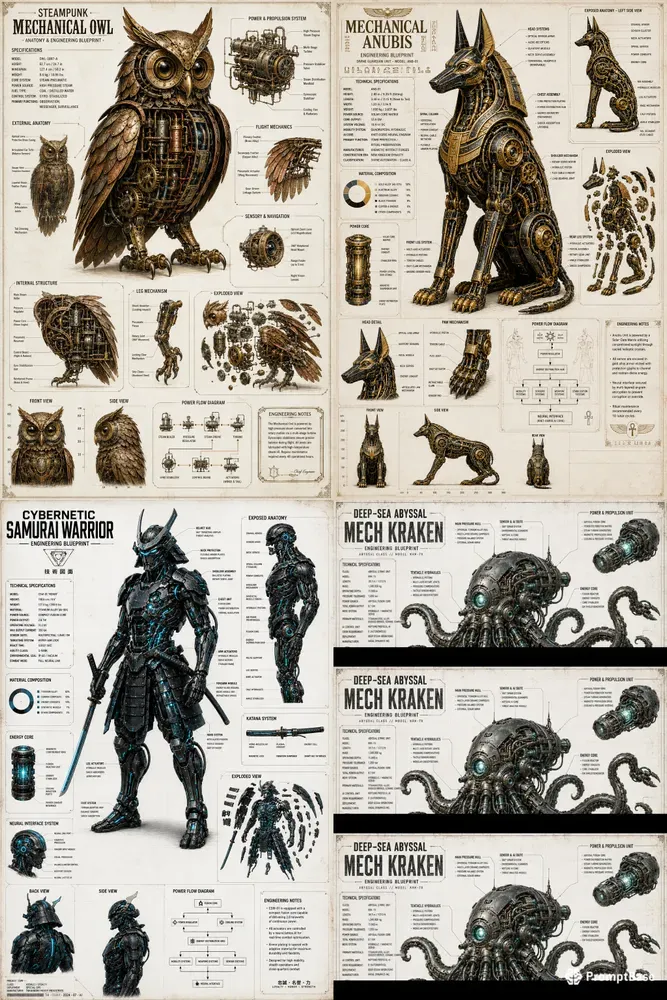 Industrial Character Blueprints