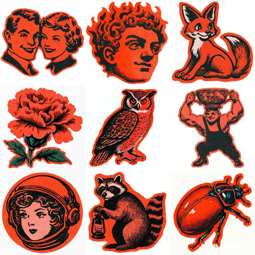 Vintage Ink Logo Sticker Graphics