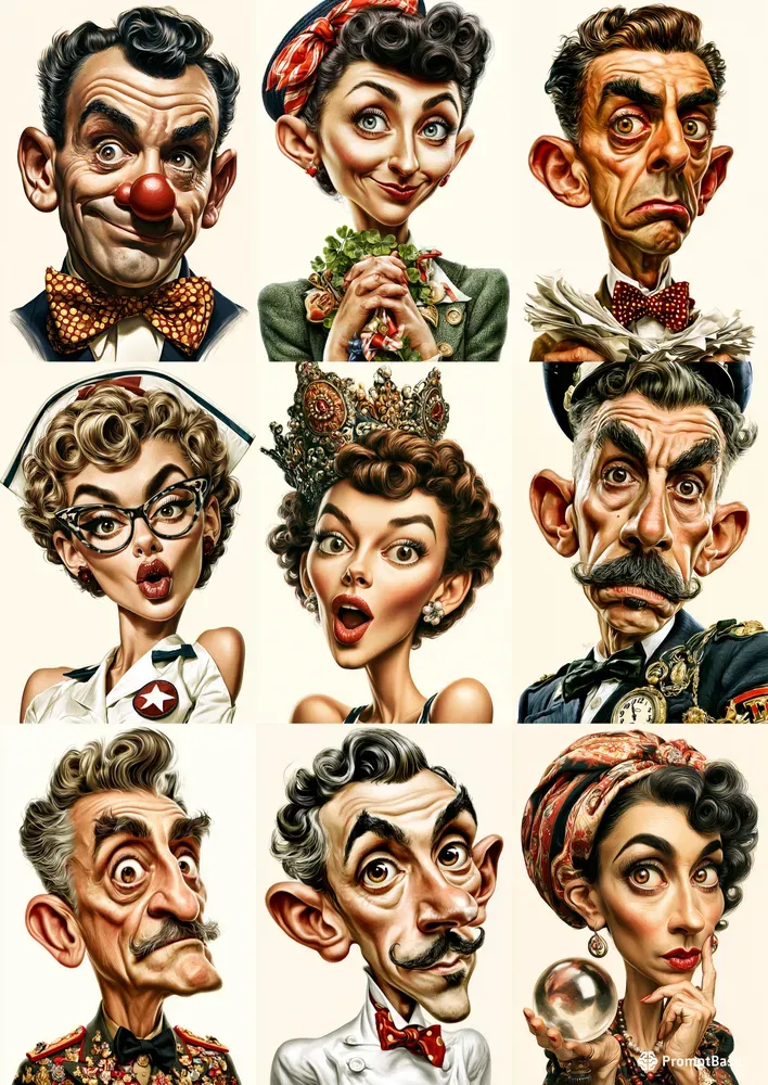 Whimsical Character Caricatures