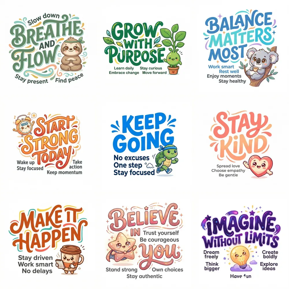 Cute Chibi Quote Tshirt Designs