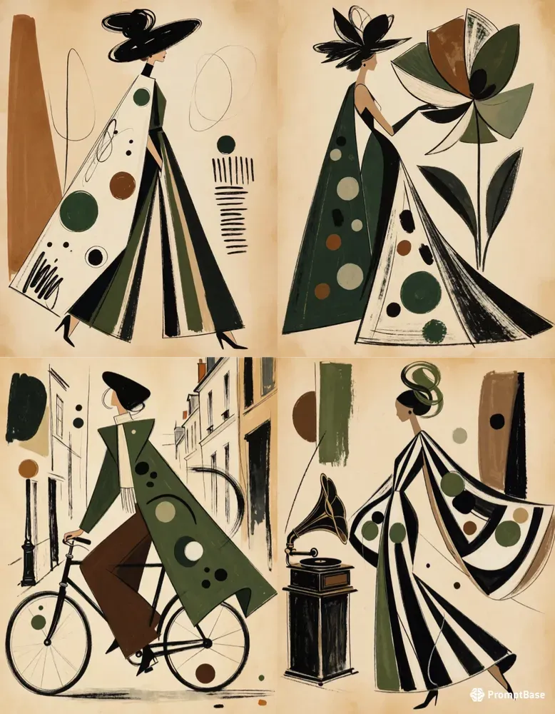 Modernist Fashion Illustration Generator
