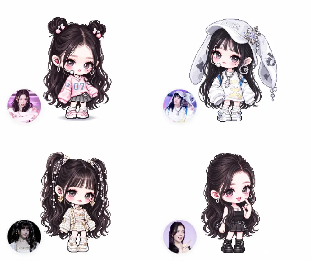 Pixel Player Idol Avatars