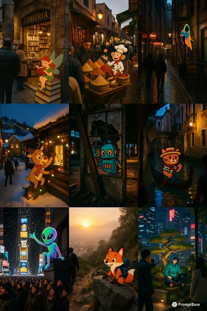 Dslr Photos With Vector Characters