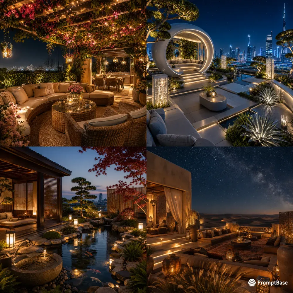 Cinematic Outdoor Oasis Rooftops