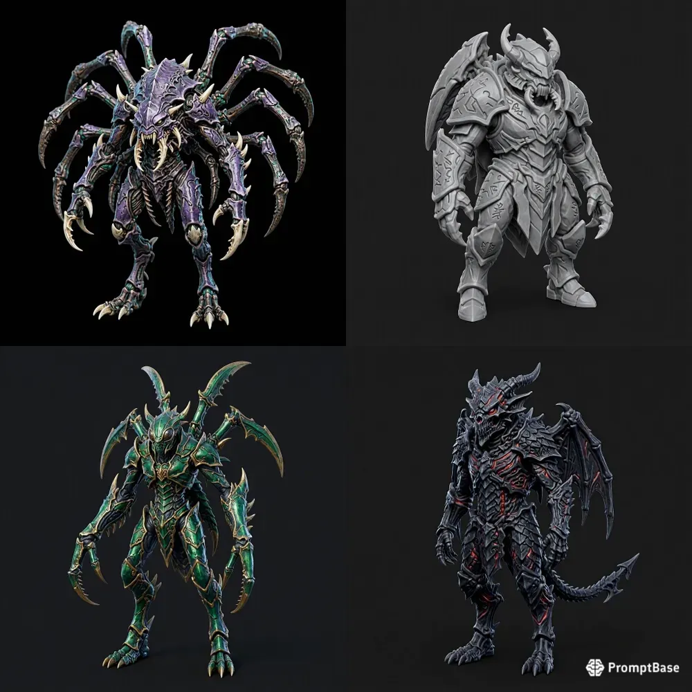 3D Monster Hybrid Character Sculpts