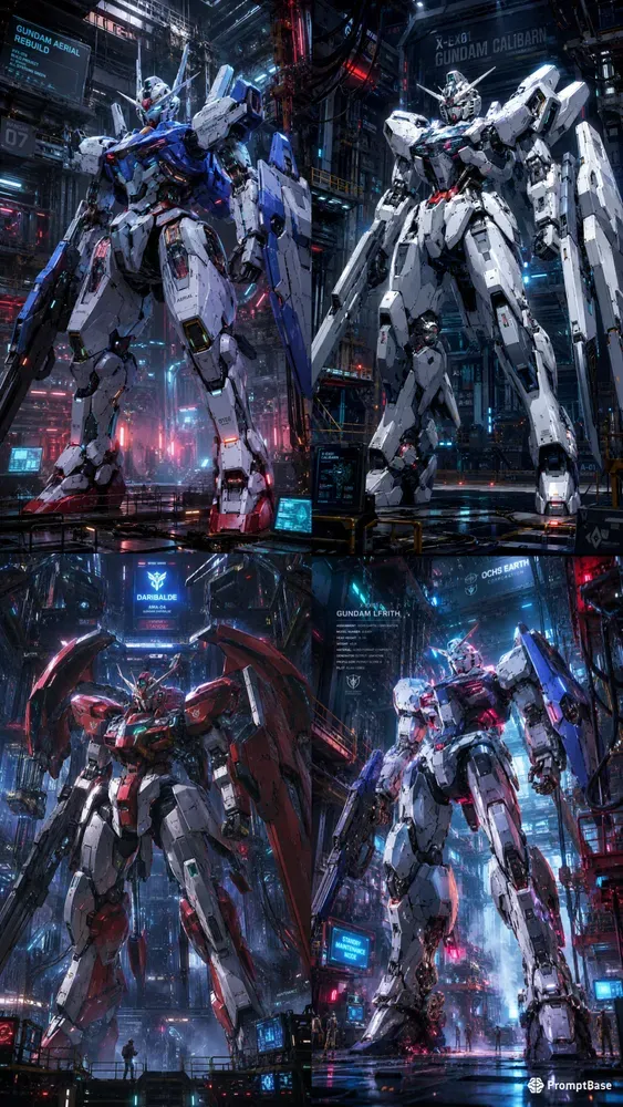 Cinematic Gundam Mecha Portraits