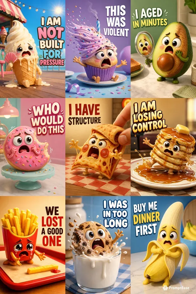 Cute Food Breakdown Memes