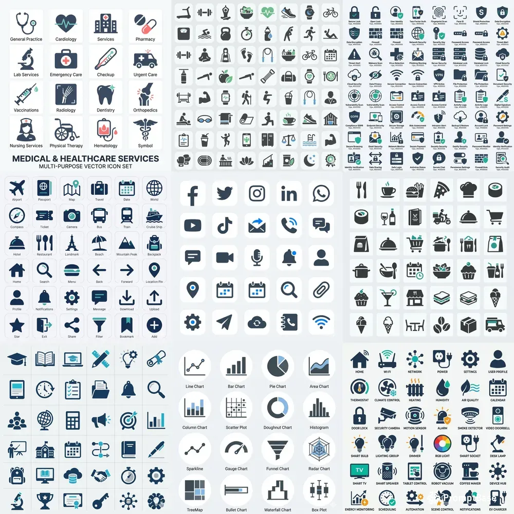 Minimal Multipurpose Icon Sets