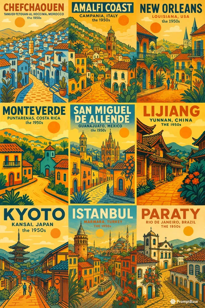 Vintage 1950s Travel Posters