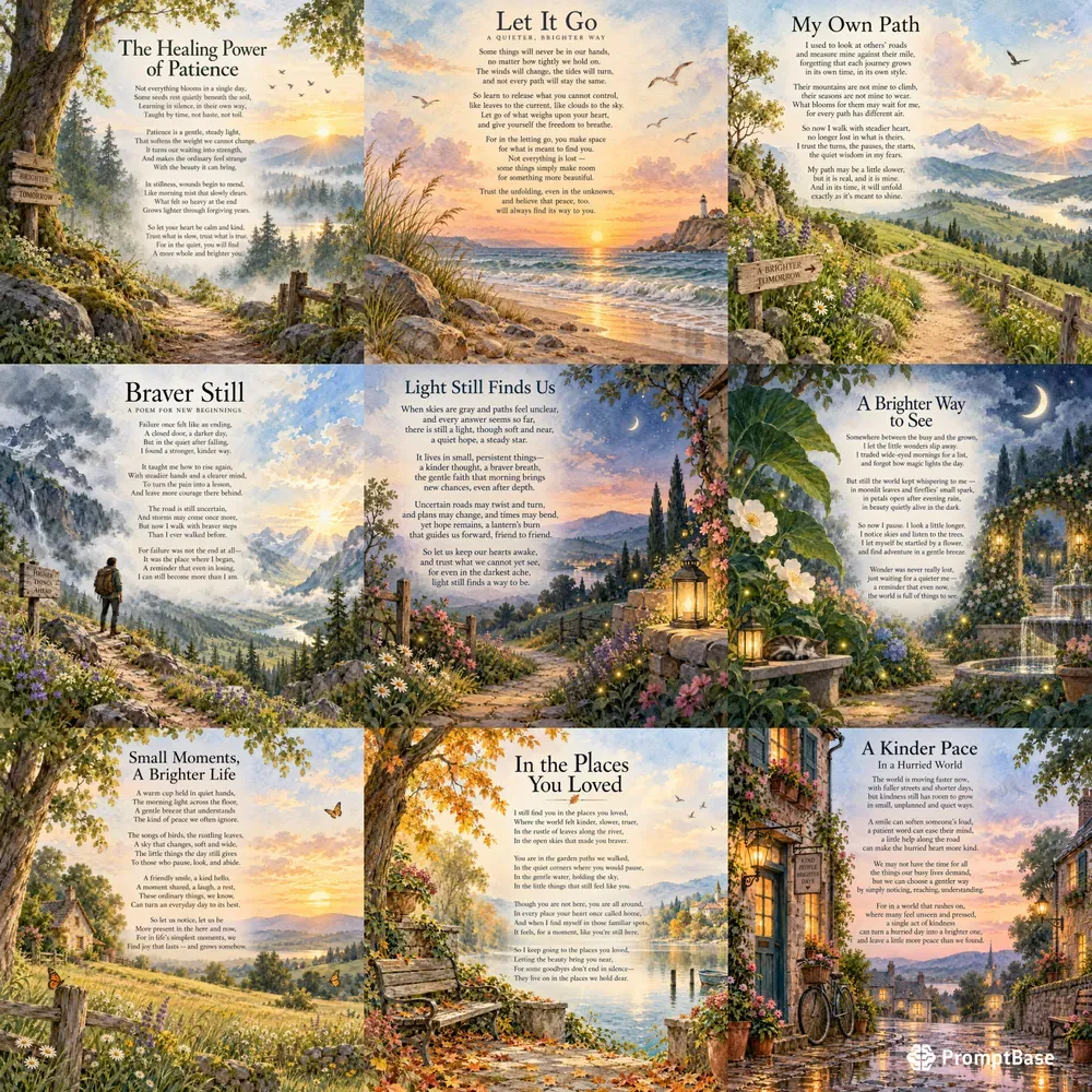 Watercolor Poetry Posters