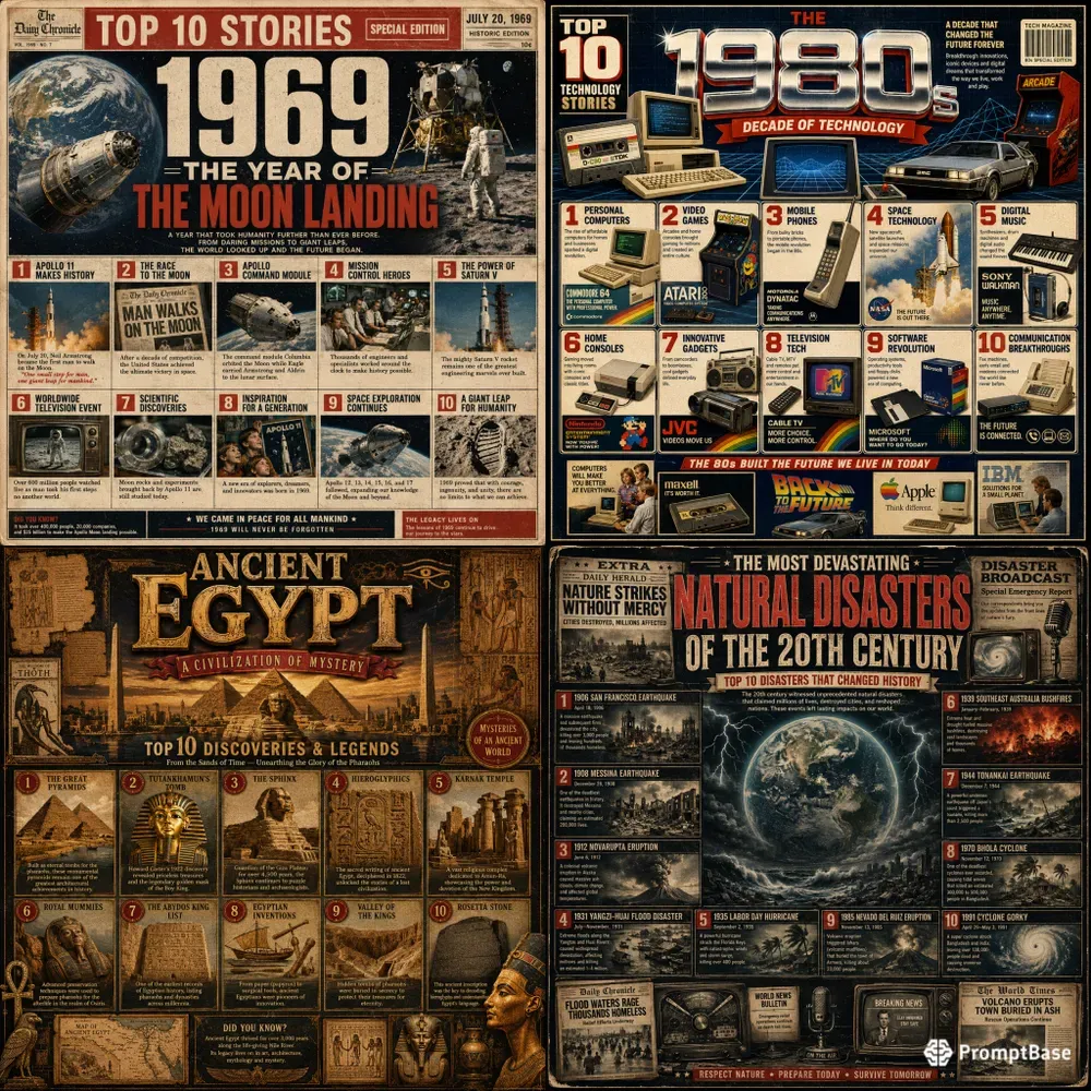 Top 10 Vintage History Posters