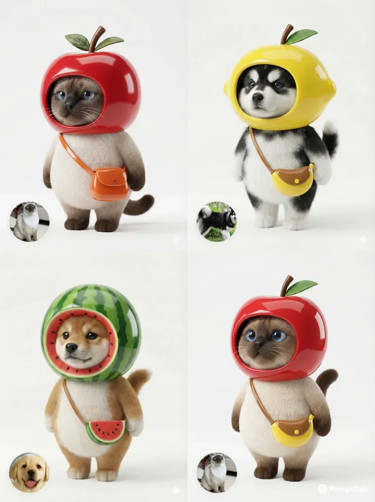 Cute 3D Fruit Animal Blind Boxes