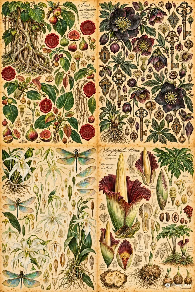 Vintage Victorian Botanical Stickers