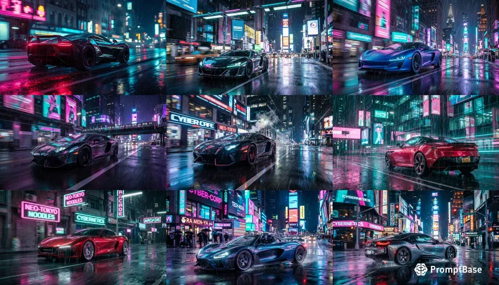 Futuristic Cyberpunk Luxury Sports Cars