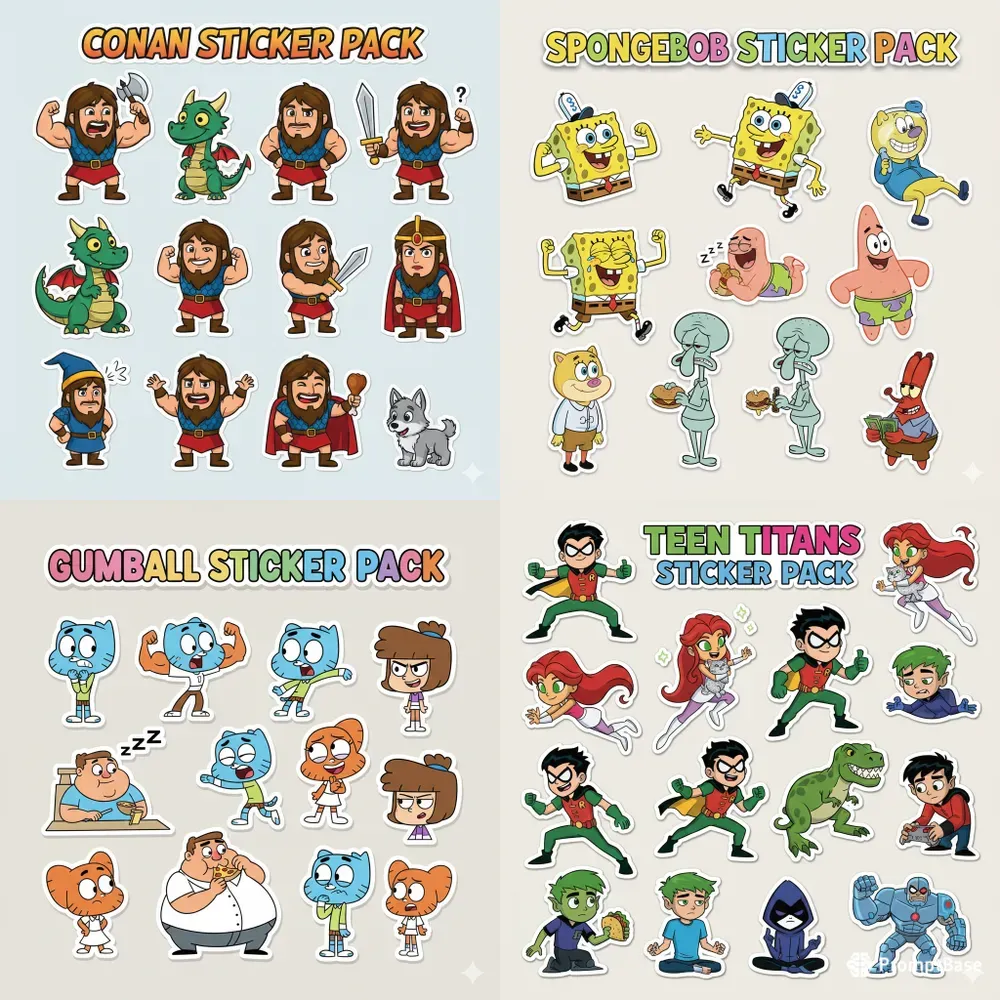 Cartoon Sticker Pack Generator
