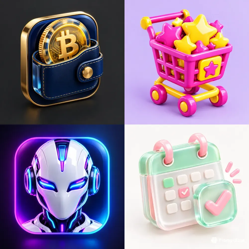 3D Glossy Icons