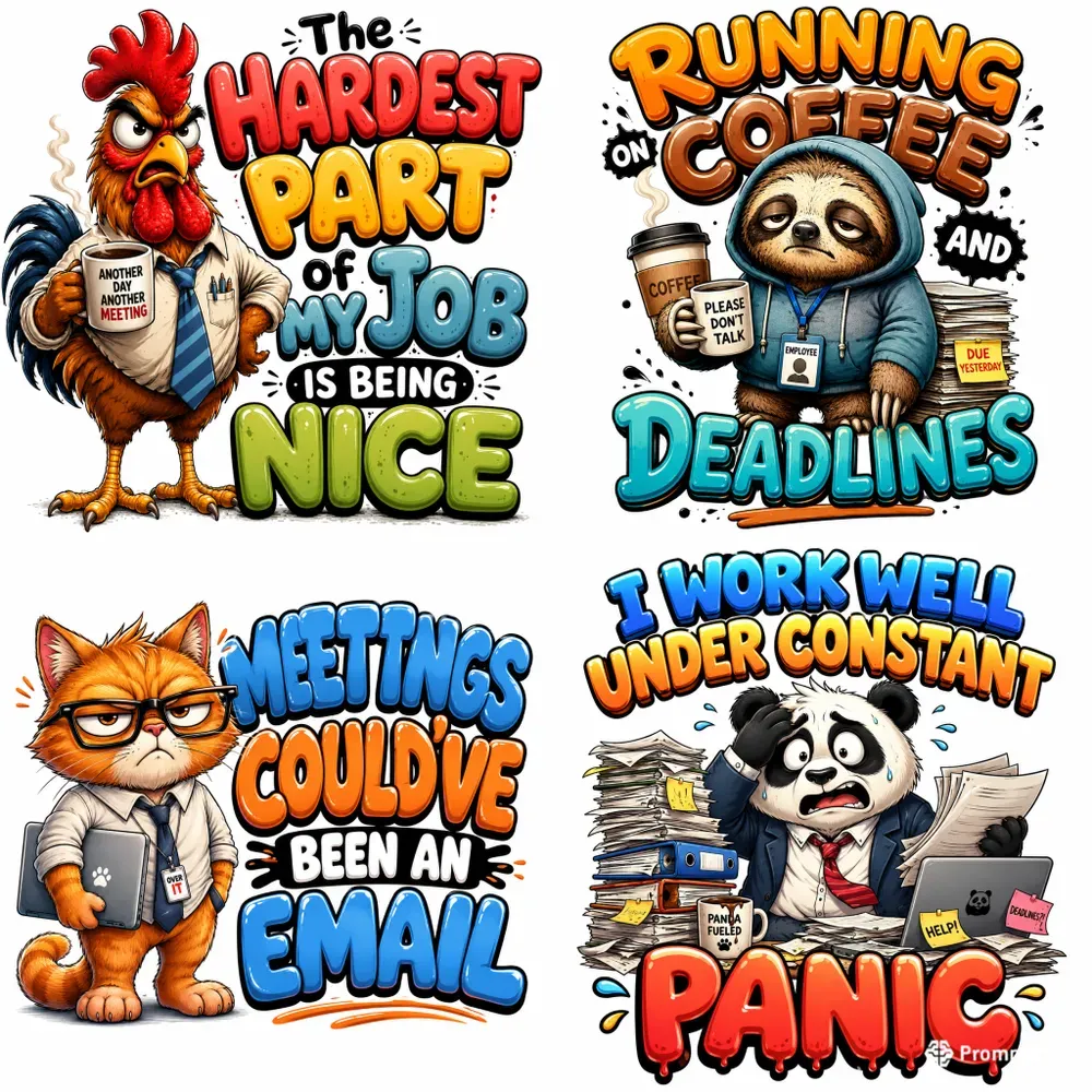 Funny Office Animal Tees