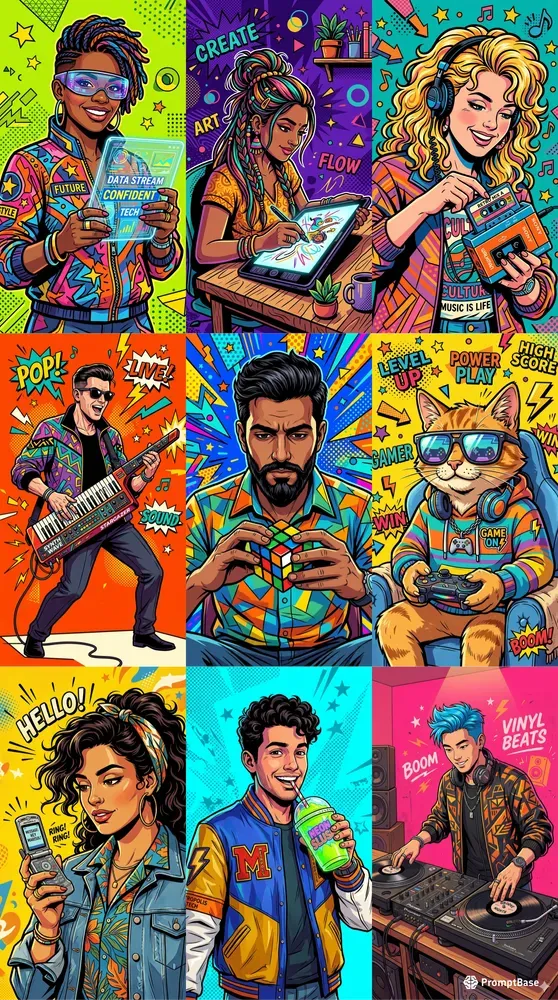 Vibrant Retro Pop Portraits