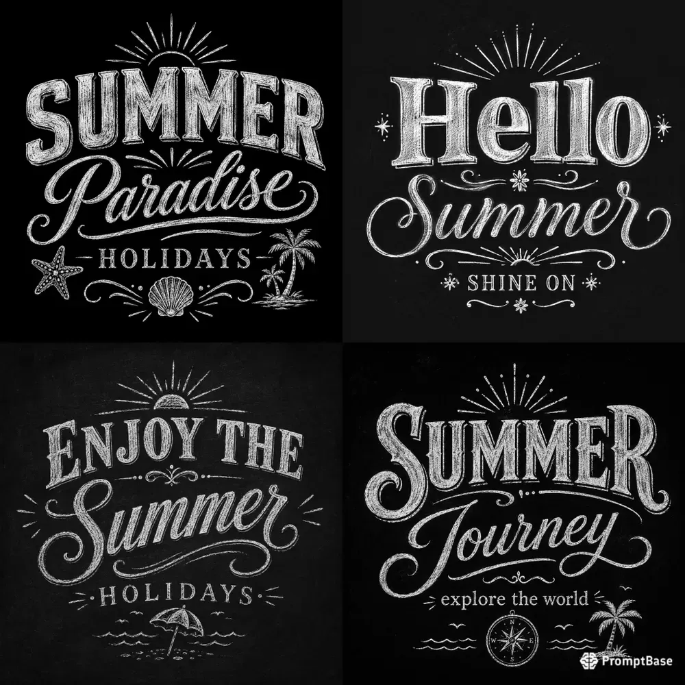 Vintage Chalk Retro Summer Tshirt Designs