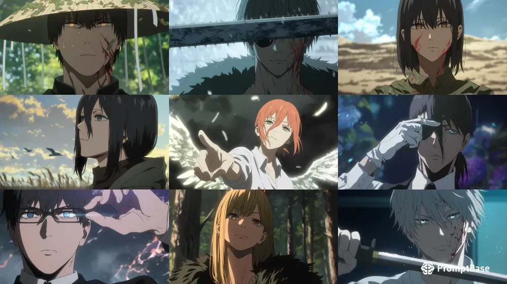 Chainsaw Man Style Anime Frames