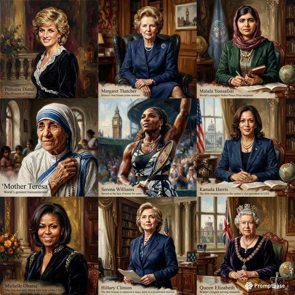 Legendary Women Classic Oil Paintings