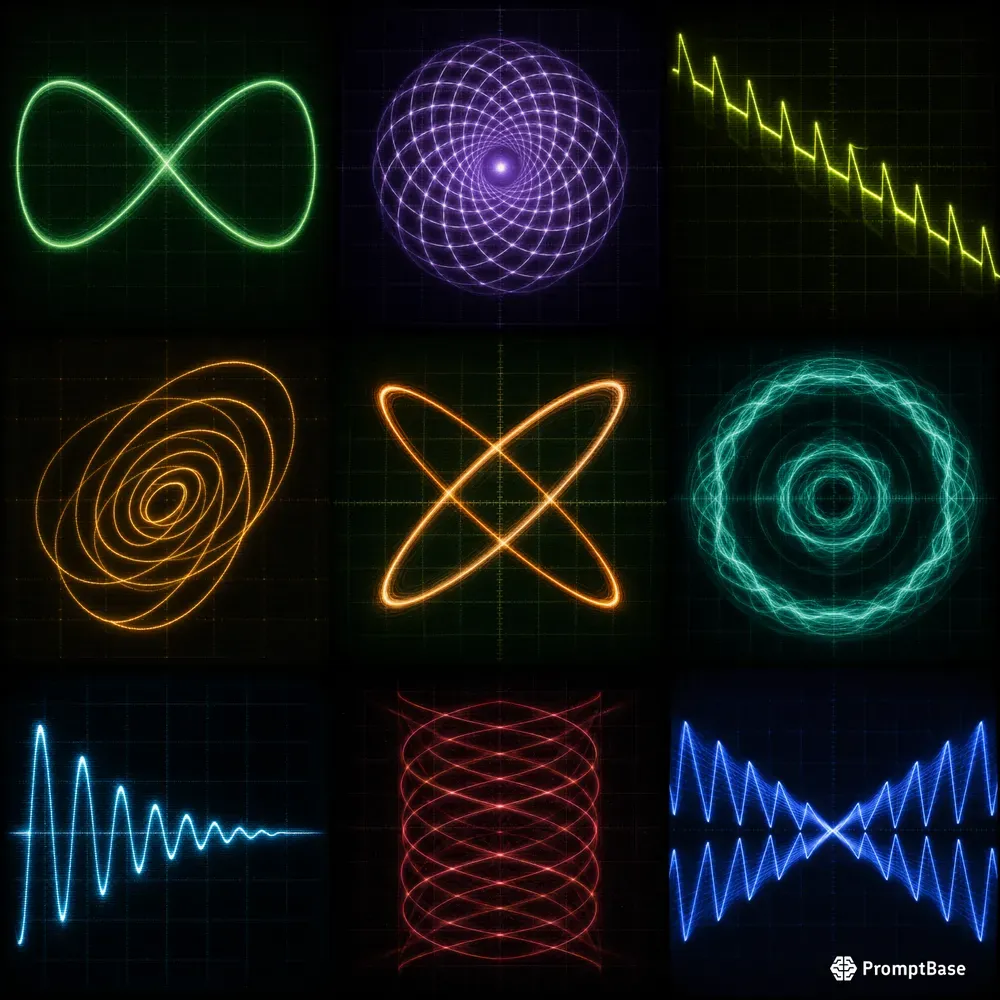 Analog Oscilloscope Light Art