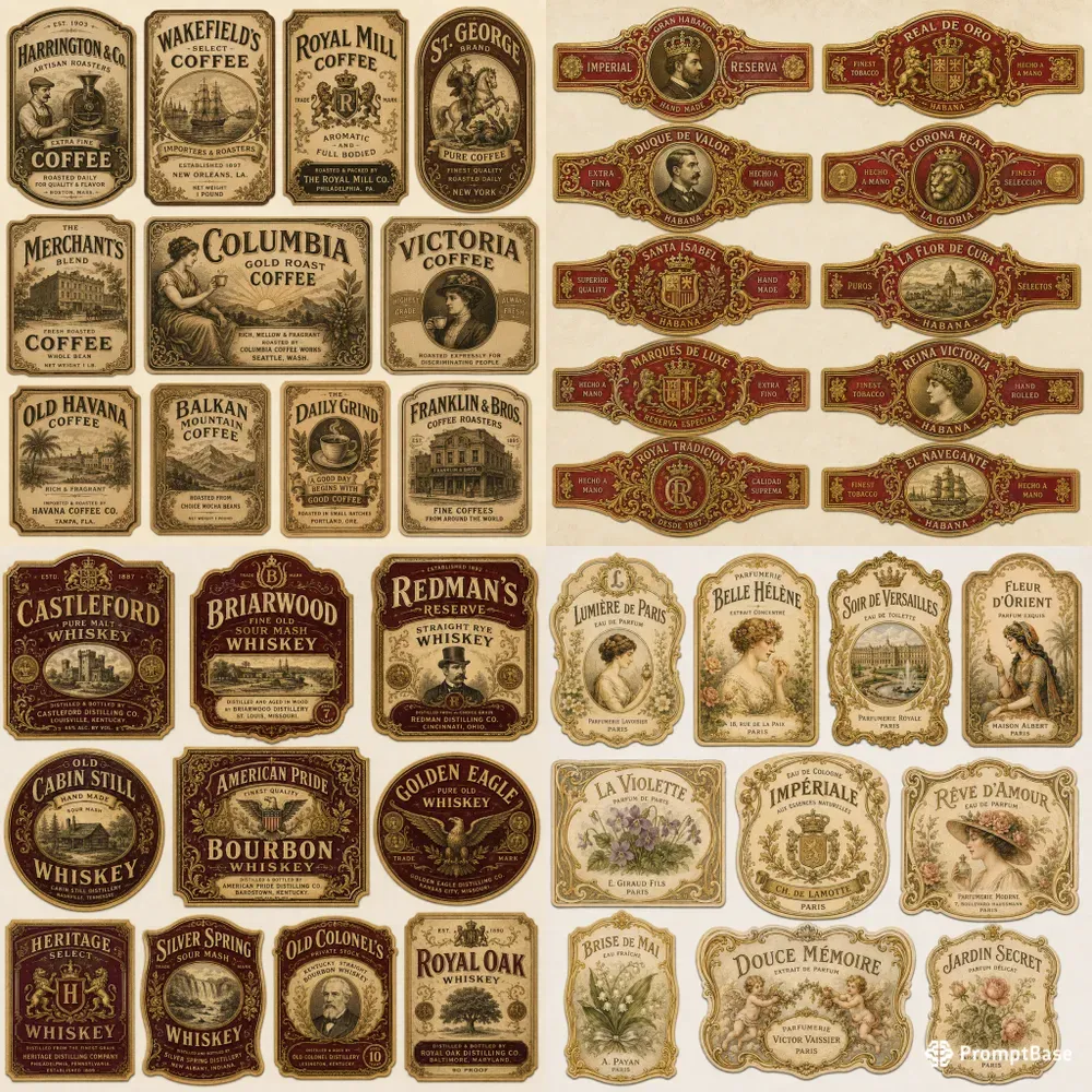 Vintage Product Labels