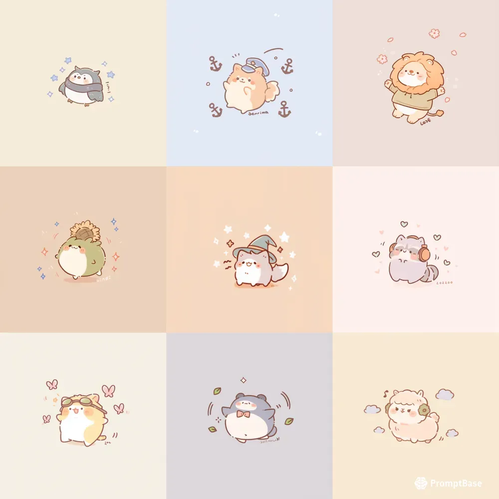 Irresistible Chubby Animal Characters