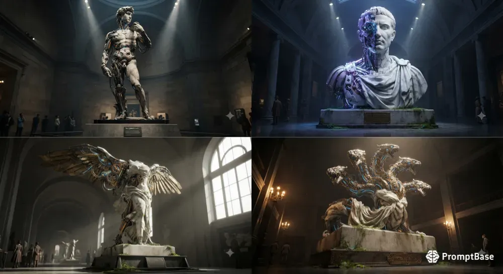 Biomechanical Renaissance Sculptures