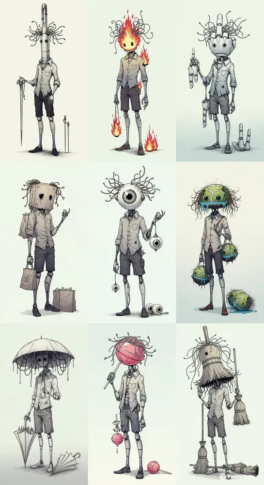 Whimsical Robot Art With Souls