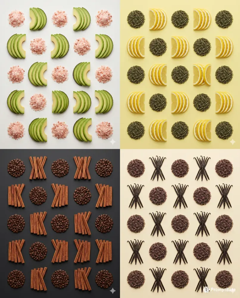 Minimalist Ingredient Knolling Masters