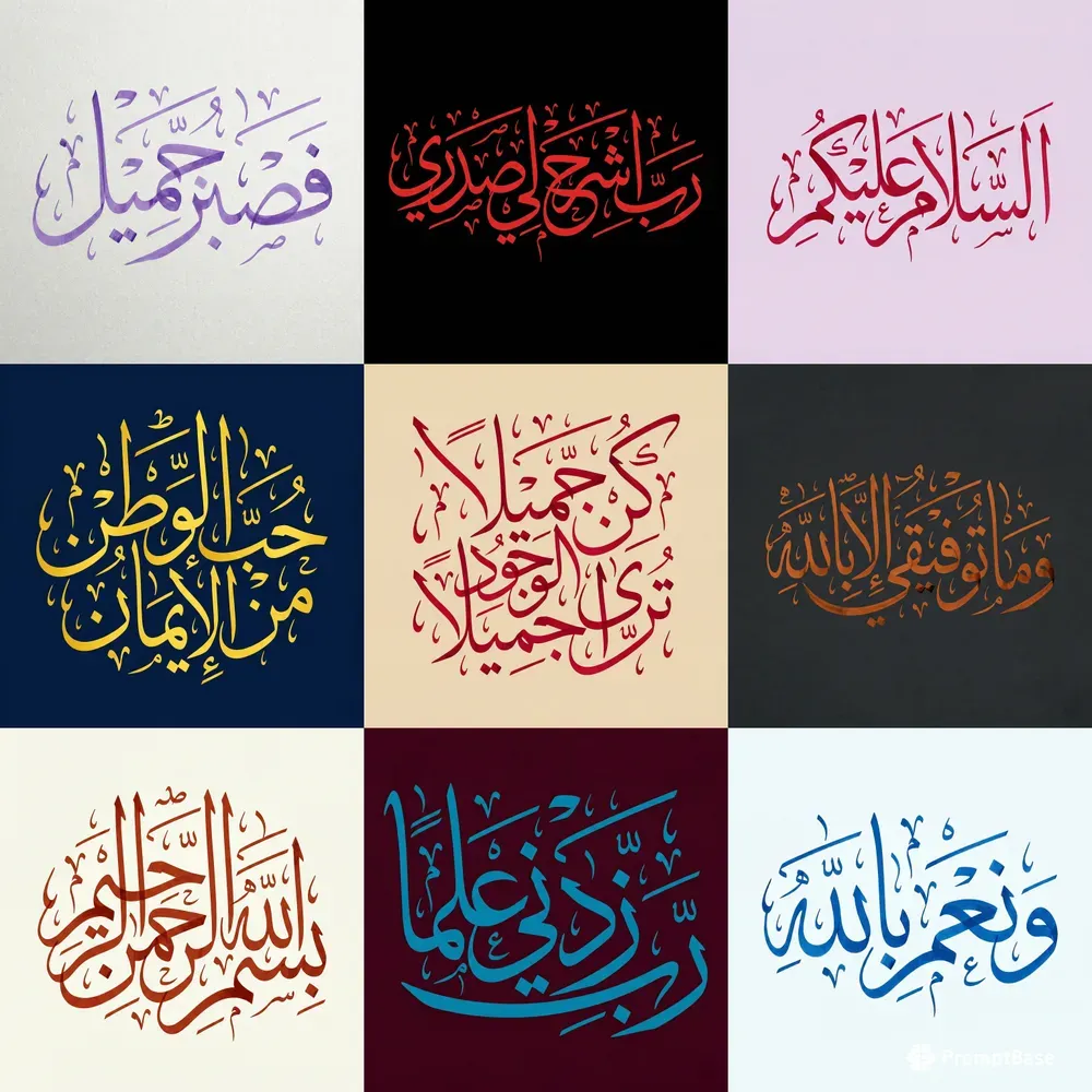 Arabic Calligraphy Thuluth Style Art