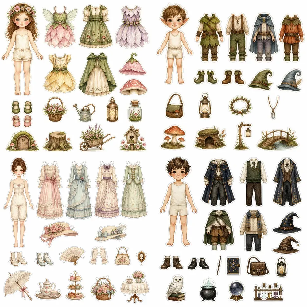 Storybook Dressup Fussy Cut Sheets
