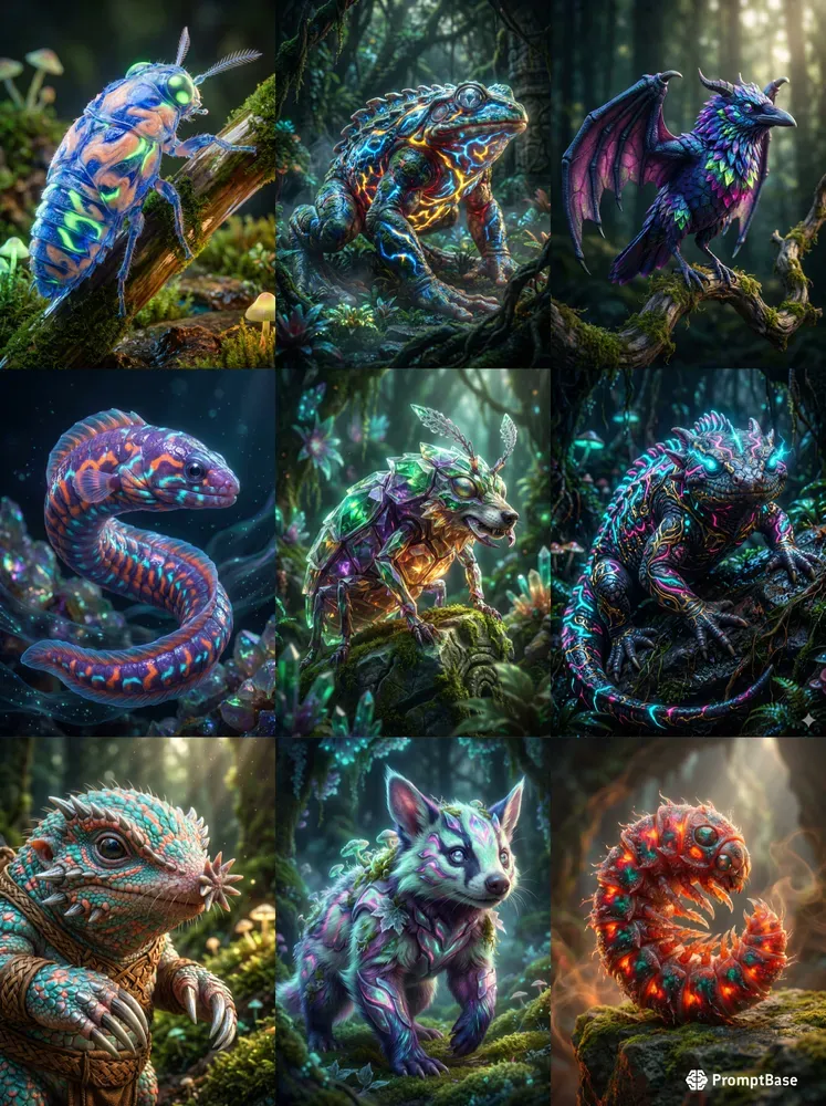 Neon Beasts Creatures