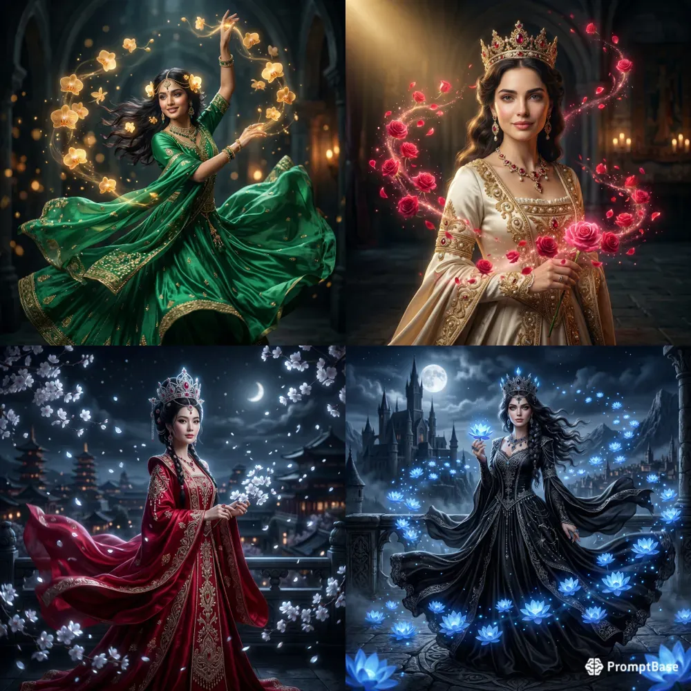 Dreamy Floral Fantasy Portraits