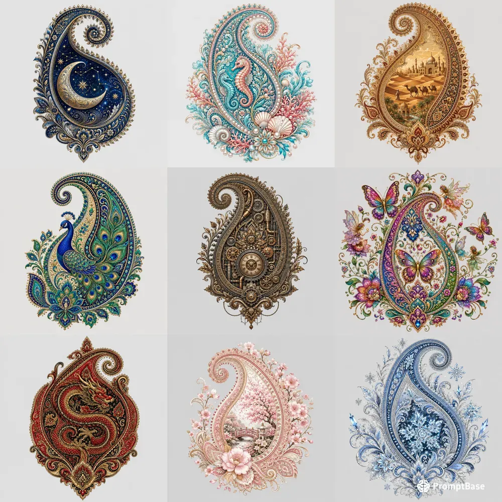 Luxury Paisley Ornament Collections
