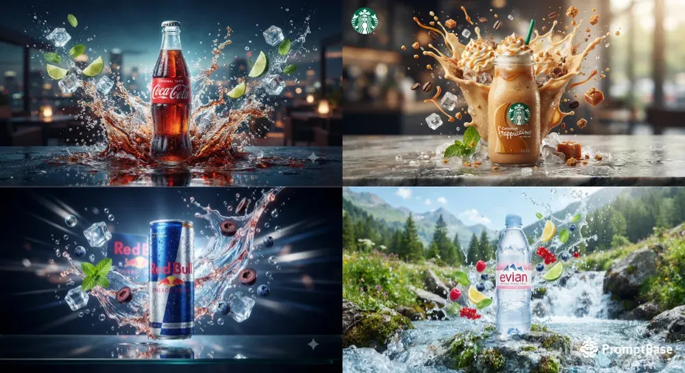 Premium Beverage Splash Advertising