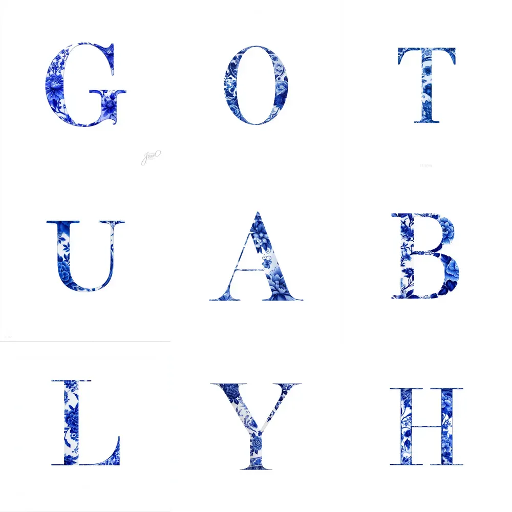 Chinoiserie Monogram Letters