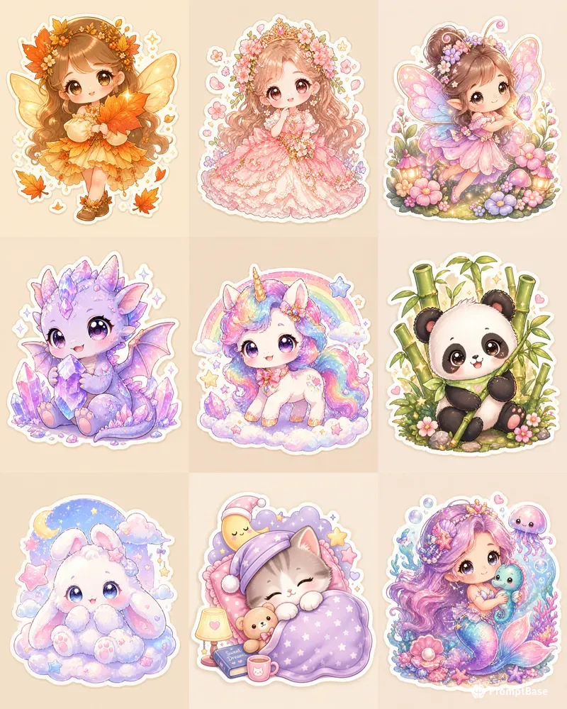 Enchanting Kawaii Sticker Collections