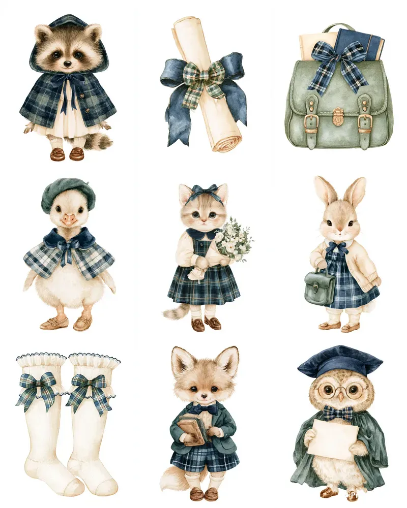 Woodland Academy Graduation Cliparts