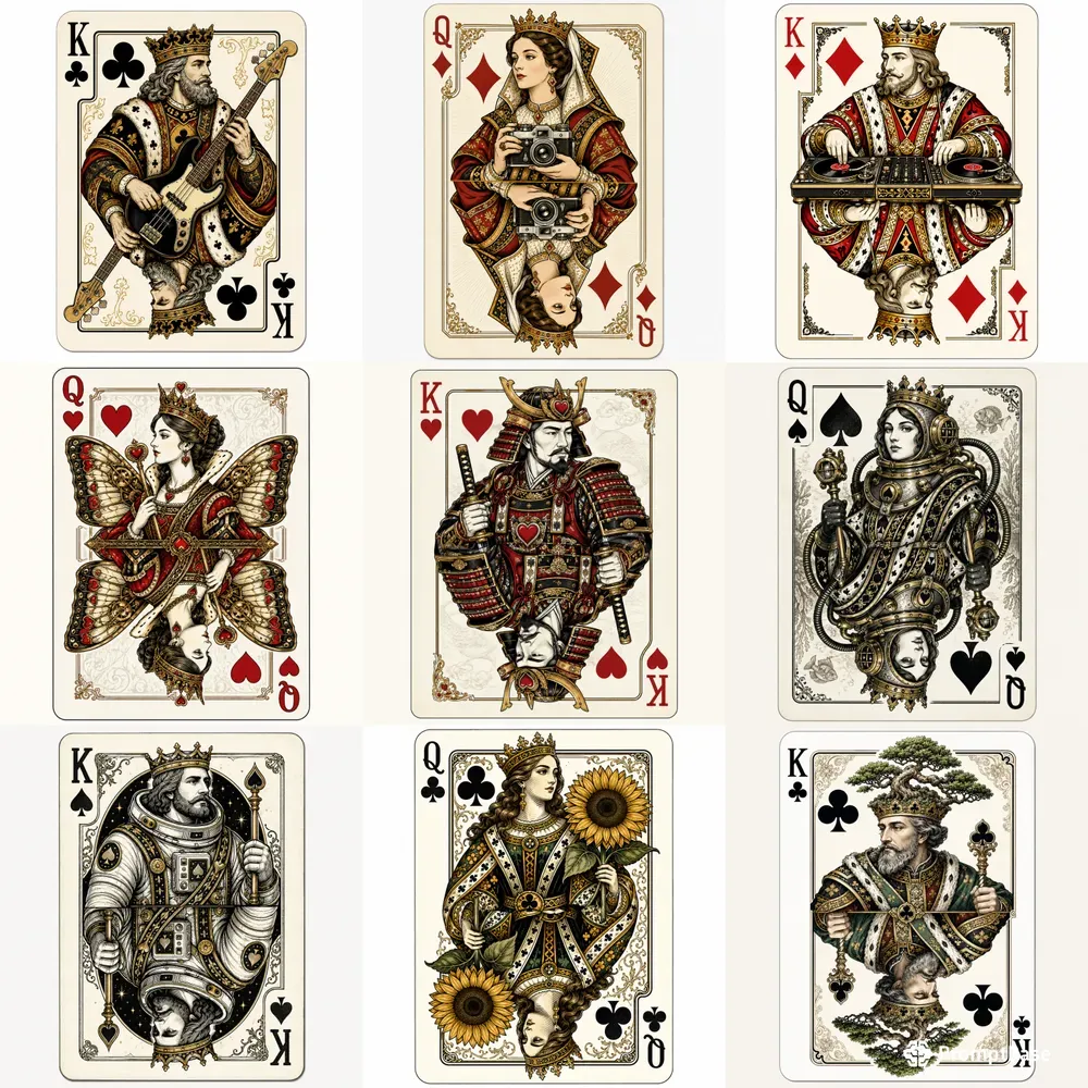 Vintage Royal Card Mashups