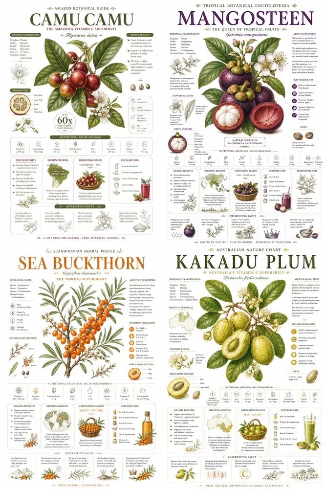 Vintage Botanical Fruit Poster Generator