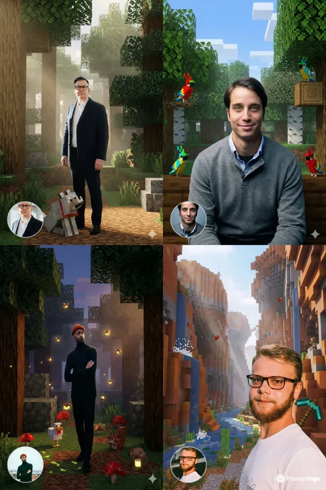 Photoreal People In Minecraft Worlds Go