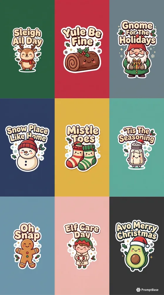 Kawaii Christmas Pun Tshirt Designs