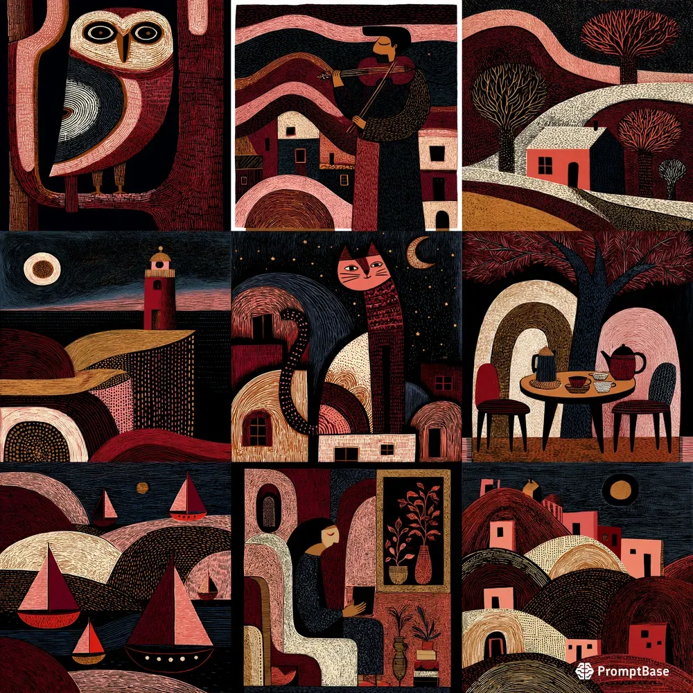 Decorative Folk Print Art