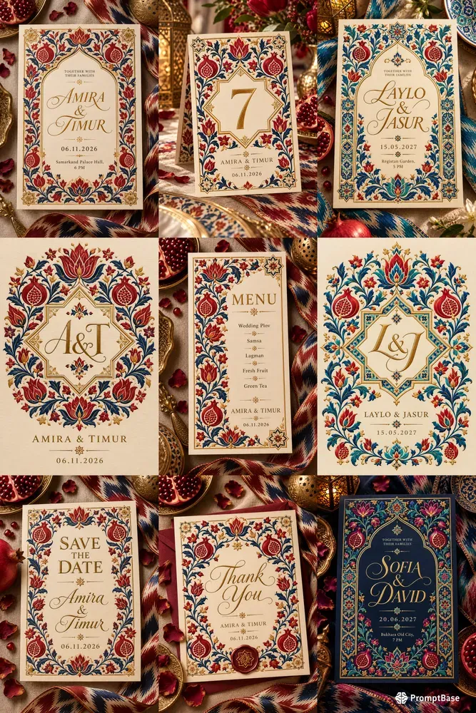 Silk Road Luxury Wedding Stationery Kits