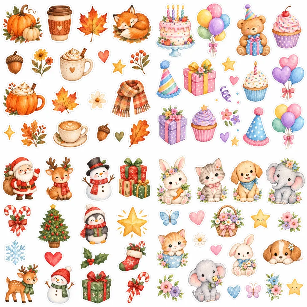 Watercolor Sticker Sheets